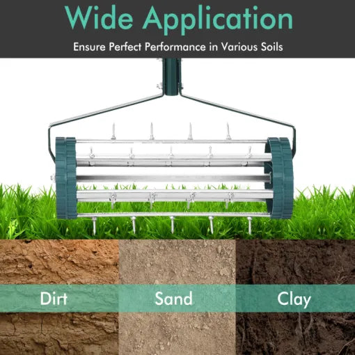 Heavy-Duty Manual Lawn Spike Soil Aerator