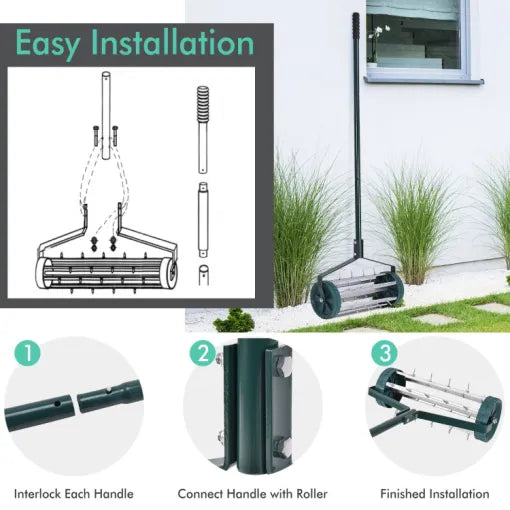 Heavy-Duty Manual Lawn Spike Soil Aerator