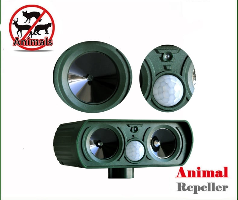 Solar-Powered Ultrasonic Animal Repellent