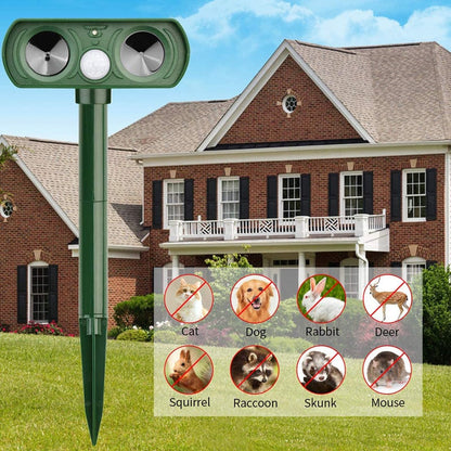 Solar-Powered Ultrasonic Animal Repellent