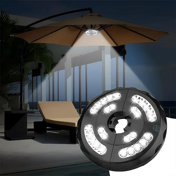 Innovative Parasol Lighting for Outdoor Use