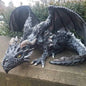 Crouching Dragon Guardian Statue – Gothic Outdoor Decoration