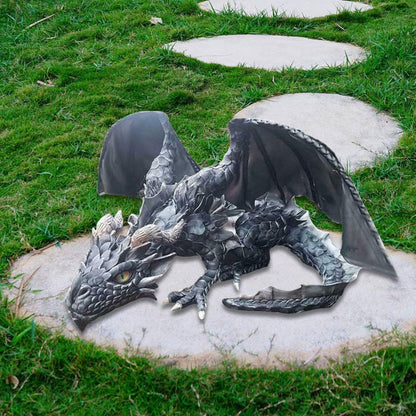 Crouching Dragon Guardian Statue – Gothic Outdoor Decoration
