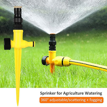360° Garden Sprinkler – Adjustable Spray Patterns