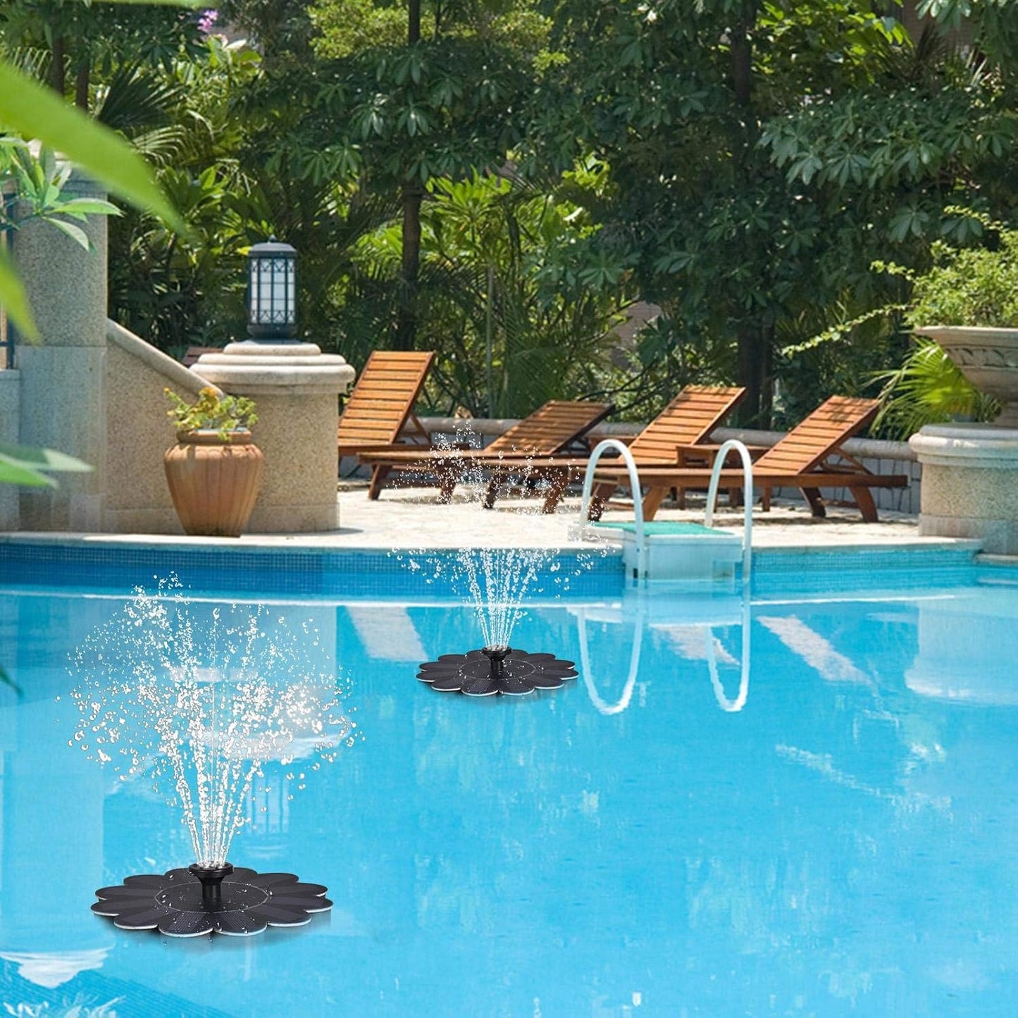Flower-Shaped Solar Water Fountain for Ponds & Pools