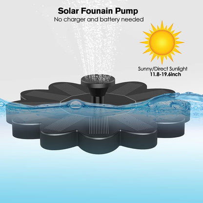 Flower-Shaped Solar Water Fountain for Ponds & Pools