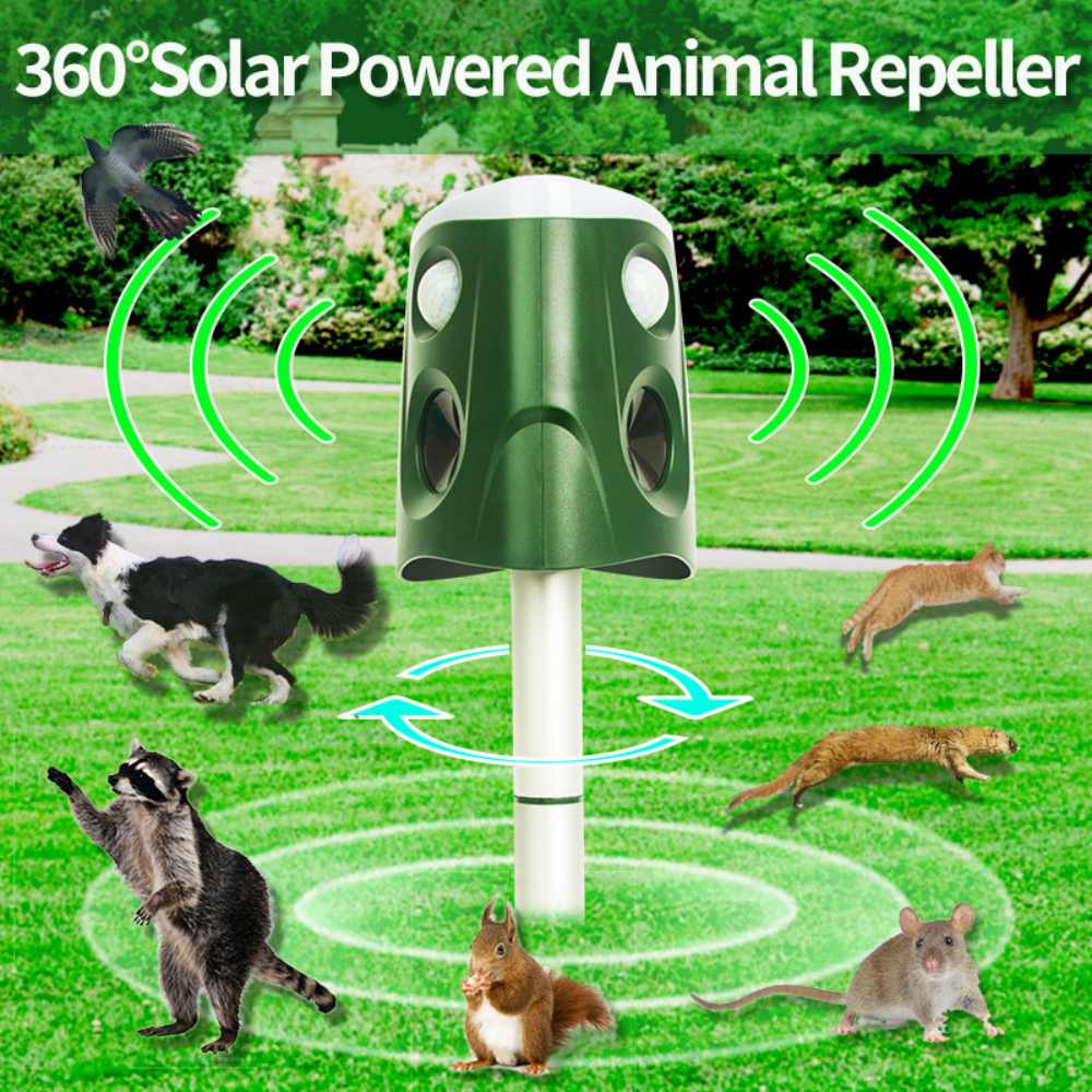 360° Animal Repellent Deterrent — 3-in-1 Protection