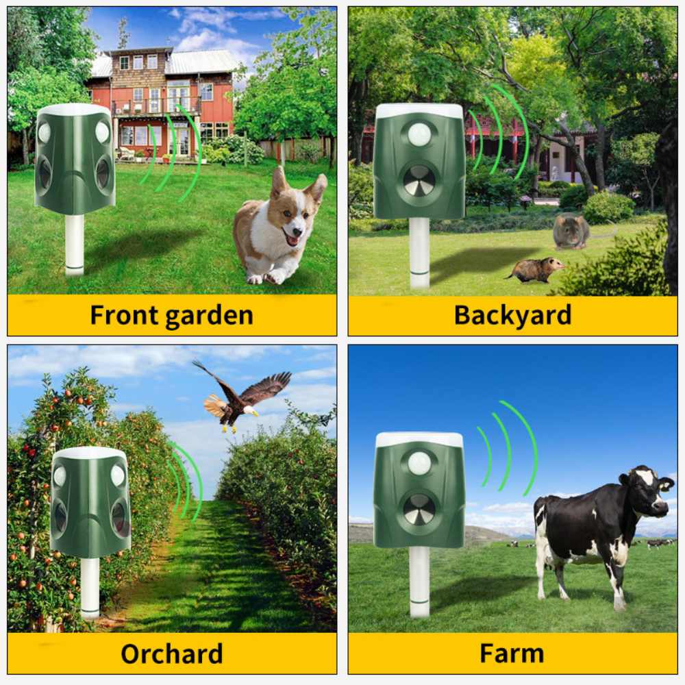 360° Animal Repellent Deterrent — 3-in-1 Protection