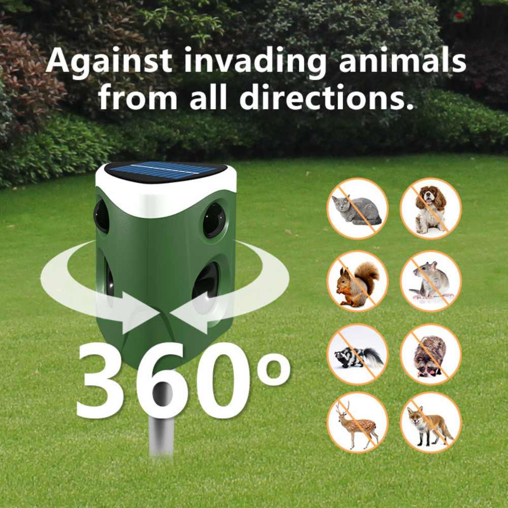 360° Animal Repellent Deterrent — 3-in-1 Protection