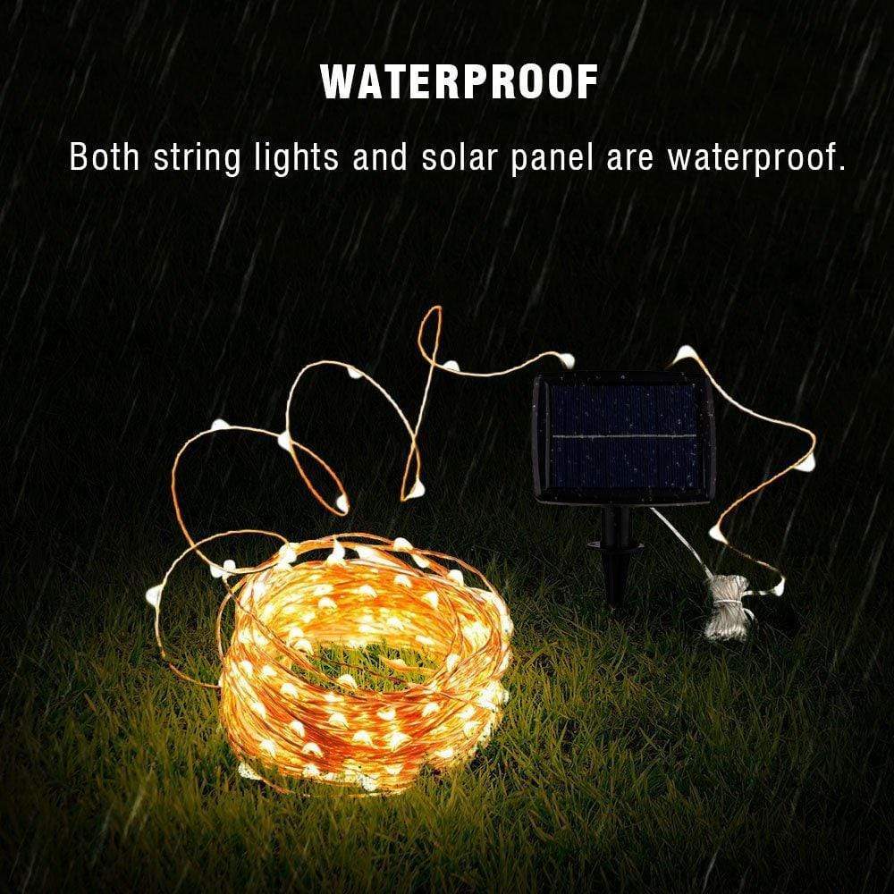String Solar Lights Outdoor – Clear Cable