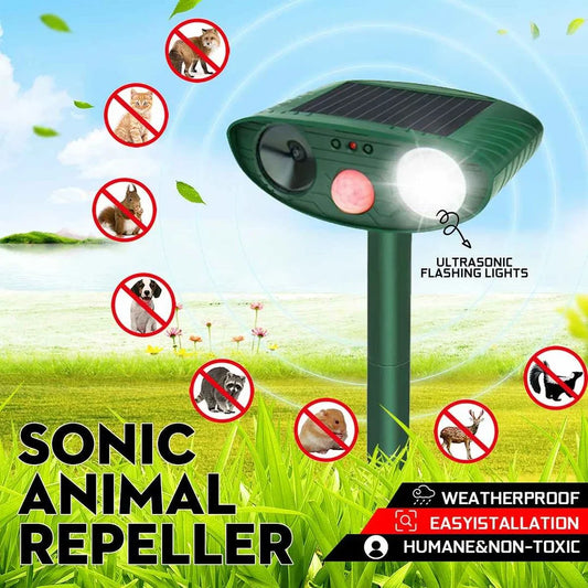 Ultrasonic Chipmunk Repeller — Solar-Powered Yard Protection