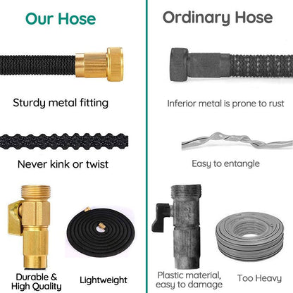 Expandable Garden Water Hose — Lightweight &amp; Kink-Free