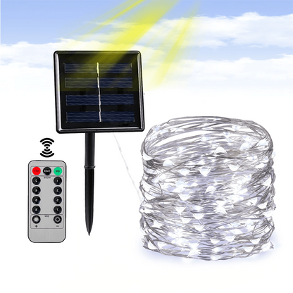 String Solar Lights Outdoor – Clear Cable