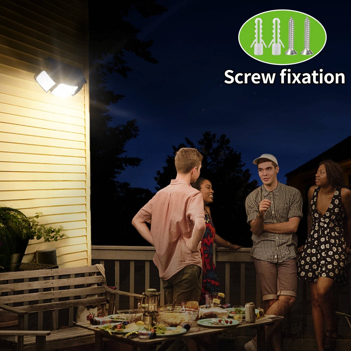 Solar-Powered Flood Lights with Motion Sensor