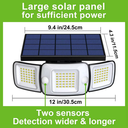 Solar-Powered Flood Lights with Motion Sensor