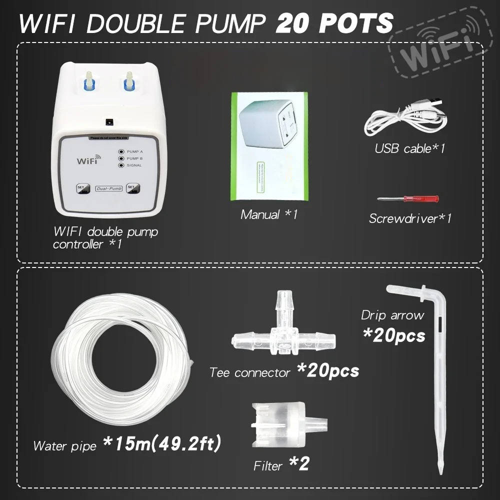 WiFi Smart Automatic Plant Waterer – Up to 20 Pots