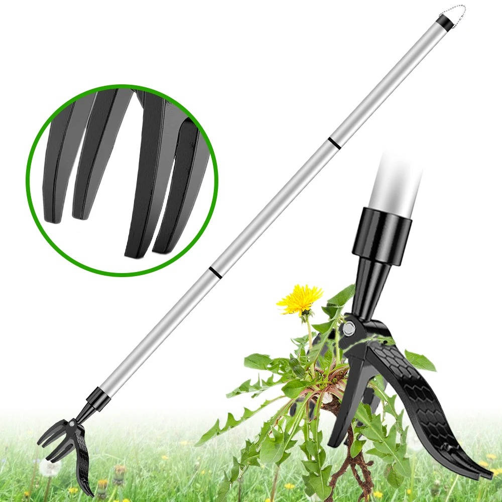 Stand-Up Weed Puller Tool — No-Bend Garden Weeder