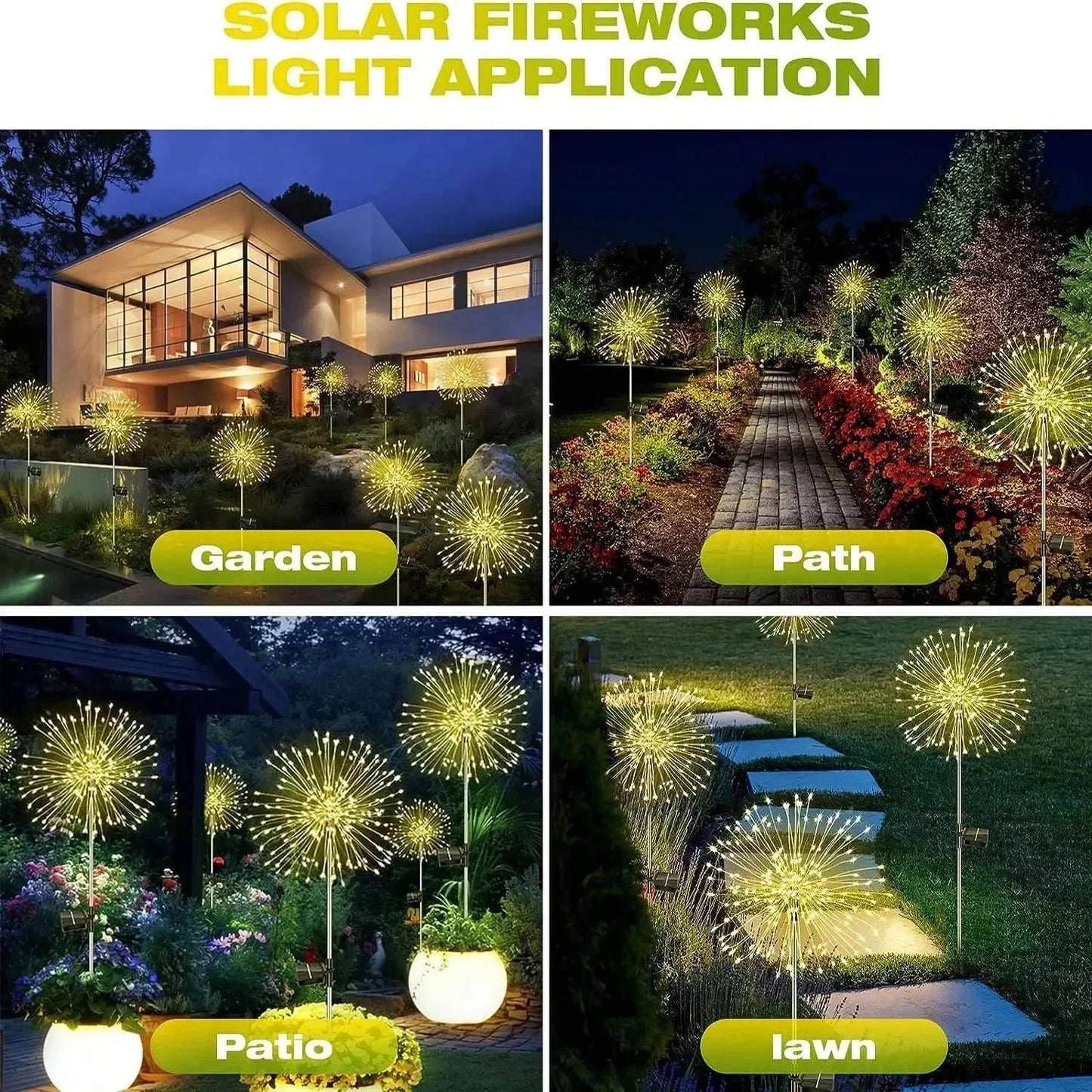 Firework Lights Outdoor Garden Decorations – Solar Twinkle Lights