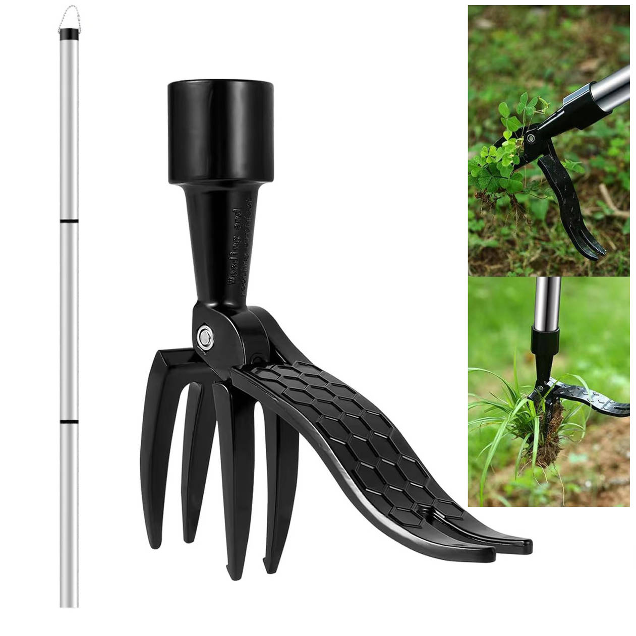 Stand-Up Weed Puller Tool — No-Bend Garden Weeder