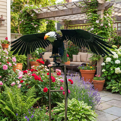 Metal Bird Garden Art - lifestyle photo