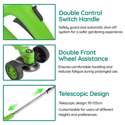 Cordless Battery-Operated Grass Trimmer — Powerful Electric Edging
