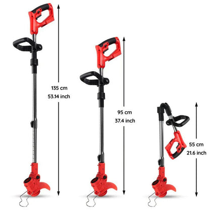 Cordless Battery-Operated Grass Trimmer — Powerful Electric Edging