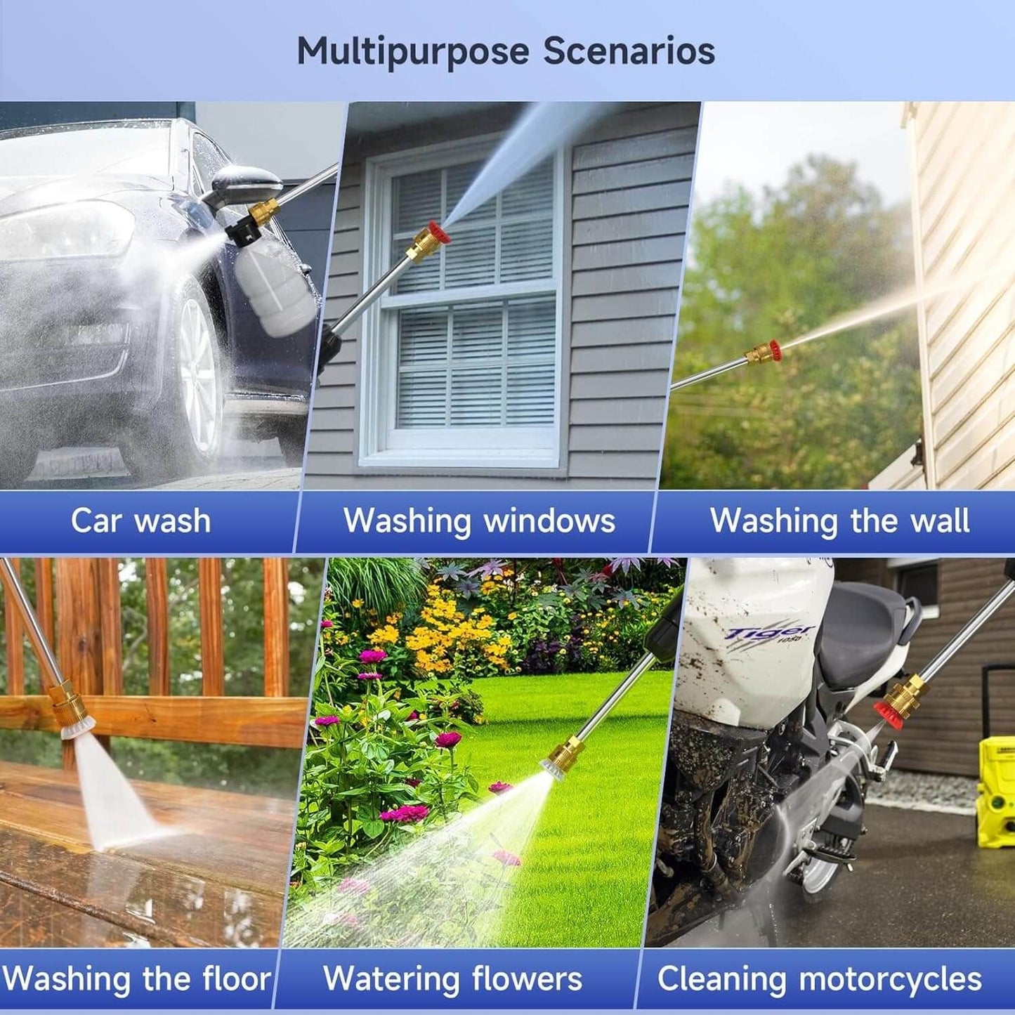 Cordless High-Pressure Washer with 2 Batteries
