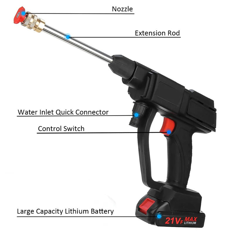 Cordless High-Pressure Washer with 2 Batteries