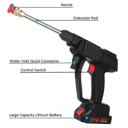 Cordless High-Pressure Washer with 2 Batteries