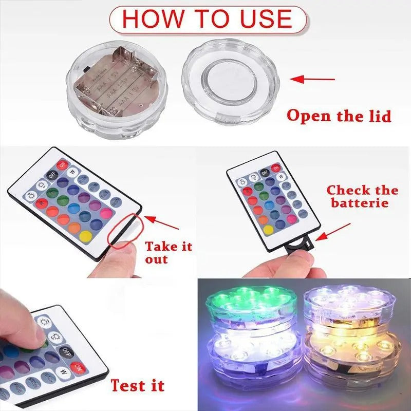 Submersible LED Lights with Remote – Pool & Hot Tub Lighting