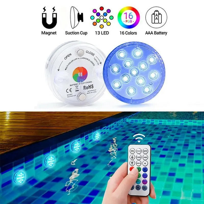Submersible LED Lights with Remote – Pool & Hot Tub Lighting