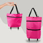 2-in-1 Foldable Shopping Bag with Wheels