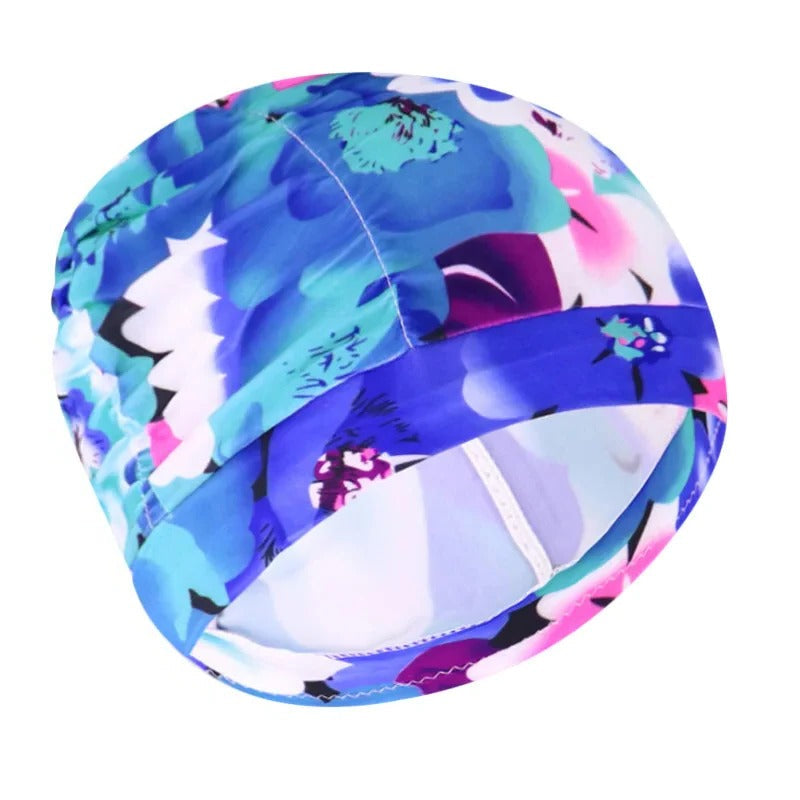 Stylish Stretch Swimming Cap — Turban-Inspired Design