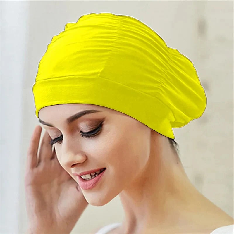 Stylish Stretch Swimming Cap — Turban-Inspired Design
