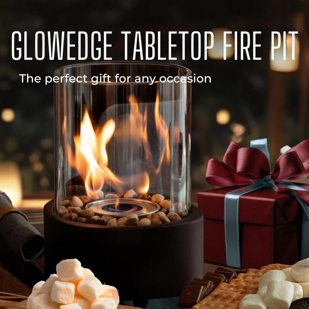 Portable Glass Tabletop Fireplace – Smokeless Fire Feature