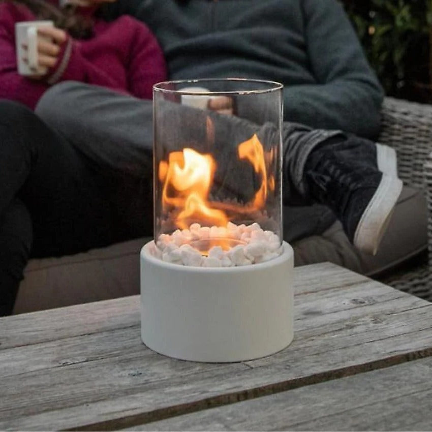 Portable Glass Tabletop Fireplace – Smokeless Fire Feature