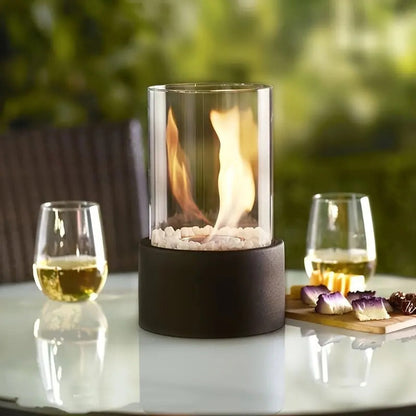 Portable Glass Tabletop Fireplace – Smokeless Fire Feature