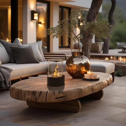 Portable Glass Tabletop Fireplace – Smokeless Fire Feature