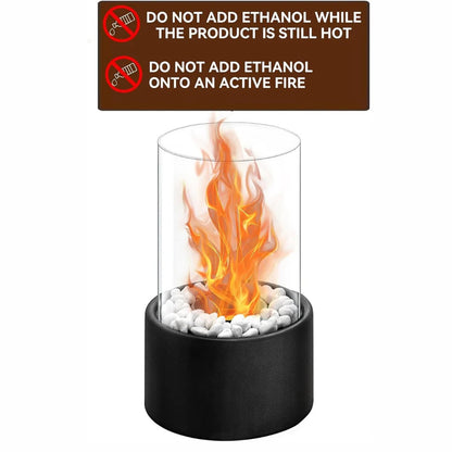 Portable Glass Tabletop Fireplace – Smokeless Fire Feature