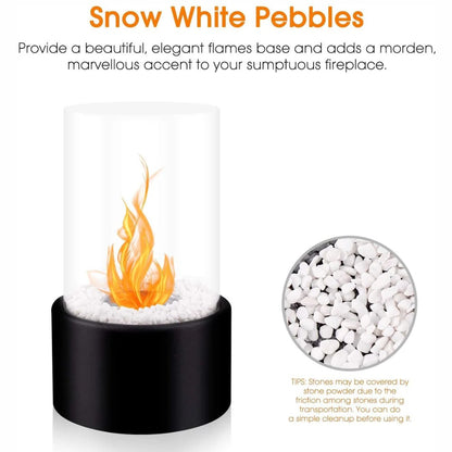Portable Glass Tabletop Fireplace – Smokeless Fire Feature