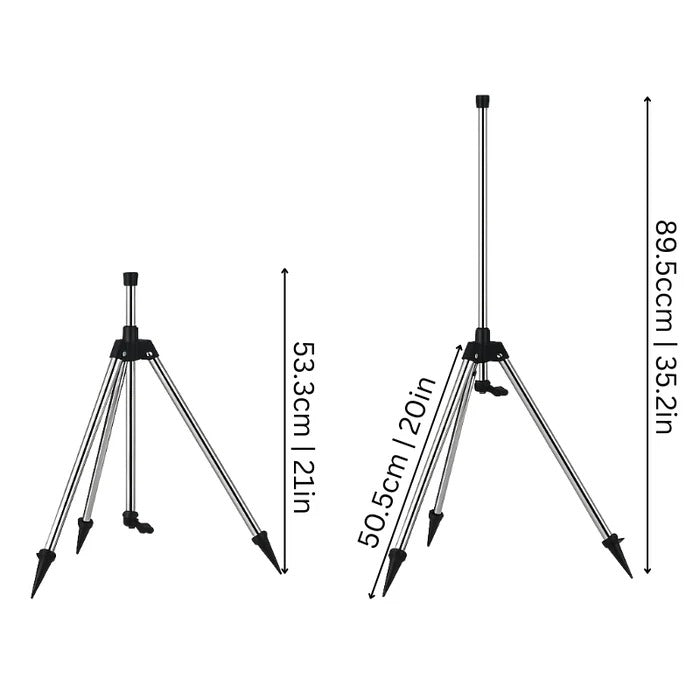 High-Pressure Rotating Tripod Sprinkler — 360° Lawn Coverage