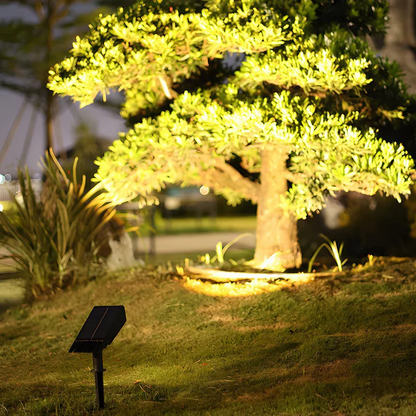 Waterproof LED Solar Multi-Zoom Spotlight – RGB Landscape Lighting