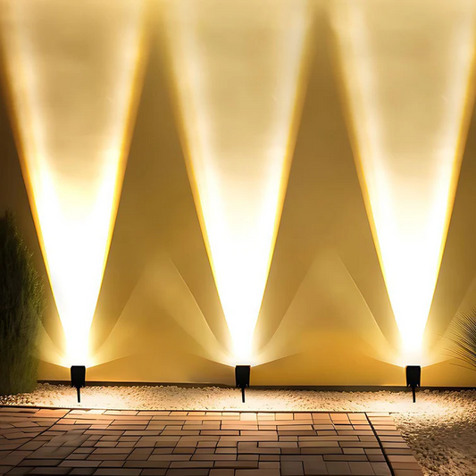 Waterproof LED Solar Multi-Zoom Spotlight – RGB Landscape Lighting