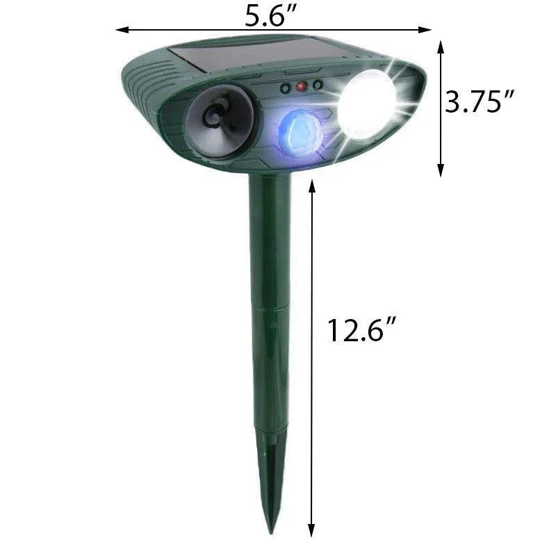 Solar-Powered Ultrasonic Animal Repellent – Garden Pest Deterrent