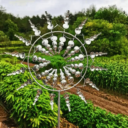 Metal Garden Windmill – Dual Motion Decorative Wind Spinner
