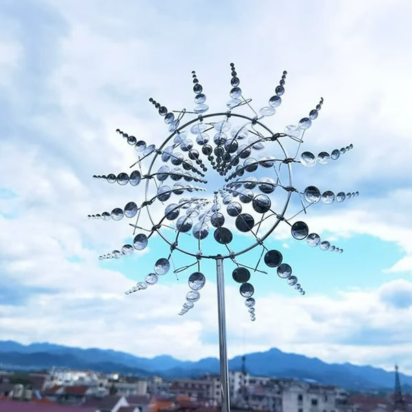 Metal Garden Windmill – Dual Motion Decorative Wind Spinner