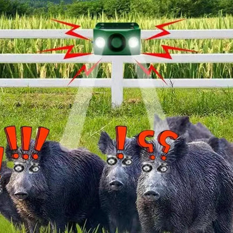 Beast Repellent Solar Warning Lights — High-Volume Alarm