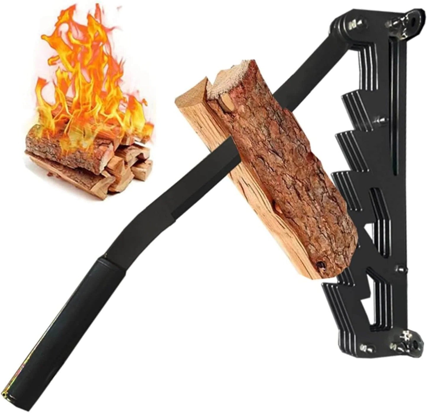 Wall-Mounted Firewood Kindling Splitter