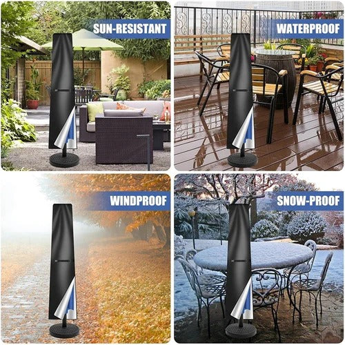 Waterproof Outdoor Parasol Cover with Telescopic Rod