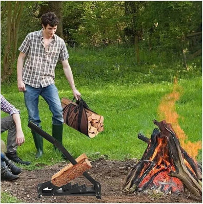 Wall-Mounted Firewood Kindling Splitter